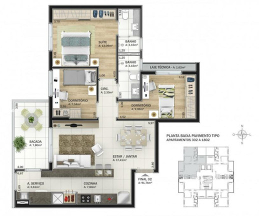 Imagem Apartamento com 3 Quartos à Venda, 91 m² em Panazzolo - Caxias Do Sul Imagem Apartamento com 3 Quartos à Venda, 91 m² em Panazzolo - Caxias Do Sul