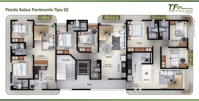 Imagem Apartamento com 2 Quartos à Venda, 113 m² em Bancários - João Pessoa Imagem Apartamento com 2 Quartos à Venda, 113 m² em Bancários - João Pessoa