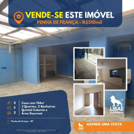 Imagem Casa com 3 Quartos à Venda, 154 m² em Penha De França - São Paulo Imagem Casa com 3 Quartos à Venda, 154 m² em Penha De França - São Paulo