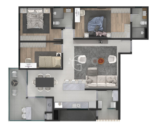 Imagem Apartamento com 2 Quartos à Venda, 76 m² em Saguaçu - Joinville