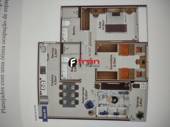 Imagem Apartamento com 2 Quartos à Venda, 63 m² em Trindade - Florianópolis