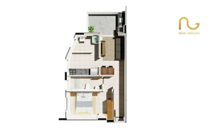 Imagem Apartamento com 1 Quarto à Venda, 49 m² em Caiçara - Praia Grande Imagem Apartamento com 1 Quarto à Venda, 49 m² em Caiçara - Praia Grande