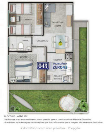 Imagem Apartamento com 2 Quartos para Alugar, 44 m² em Cidade Industrial 2 - Londrina Imagem Apartamento com 2 Quartos para Alugar, 44 m² em Cidade Industrial 2 - Londrina