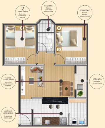 Imagem Apartamento com 2 Quartos à Venda, 51 m² em Motorama - São José Dos Campos