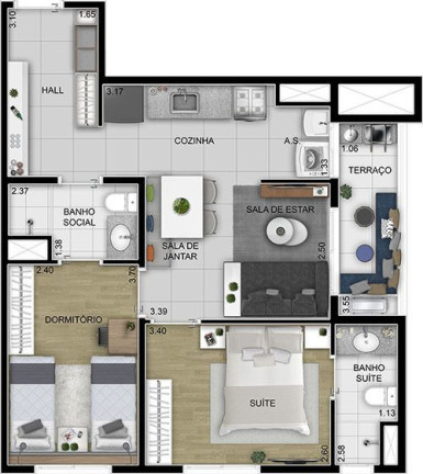 Imagem Apartamento com 2 Quartos à Venda, 55 m² em Bela Vista - Osasco Imagem Apartamento com 2 Quartos à Venda, 55 m² em Bela Vista - Osasco