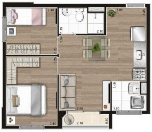 Imagem Imóvel com 2 Quartos à Venda, 38 m² em Barra Funda - São Paulo Imagem Imóvel com 2 Quartos à Venda, 38 m² em Barra Funda - São Paulo