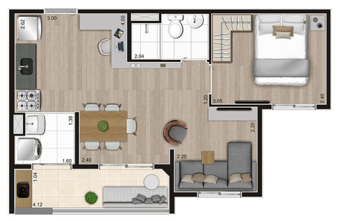 Imagem Apartamento com 2 Quartos à Venda, 37 m² em Parque Ipê - São Paulo