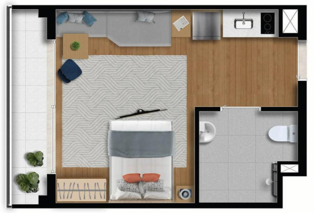Imagem Studio com 1 Quarto à Venda, 28 m² em Brooklin - São Paulo