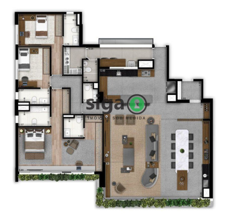 Imagem Apartamento com 3 Quartos à Venda, 201 m² em Brooklin - São Paulo Imagem Apartamento com 3 Quartos à Venda, 201 m² em Brooklin - São Paulo