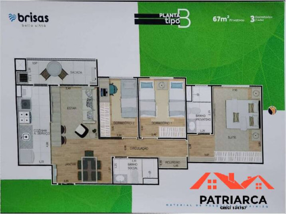 Imagem Apartamento com 3 Quartos à Venda, 66 m² em Parque Industrial - Campinas Imagem Apartamento com 3 Quartos à Venda, 66 m² em Parque Industrial - Campinas