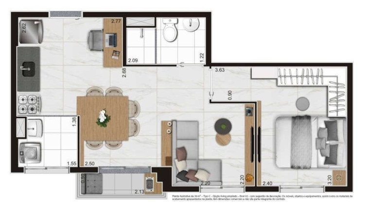 Imagem Apartamento com 2 Quartos à Venda, 39 m² em Vila Mascote - São Paulo