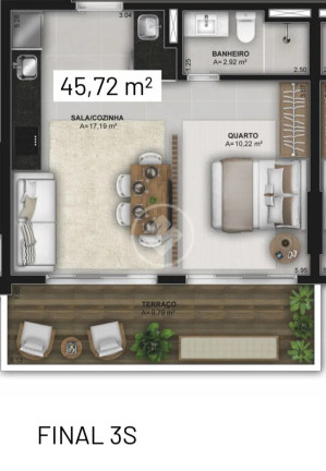Imagem Apartamento com 1 Quarto à Venda, 46 m² em Setor Bueno - Goiânia