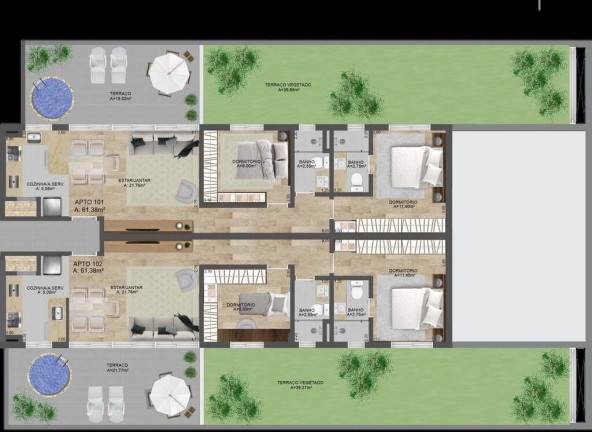 Imagem Apartamento com 2 Quartos à Venda, 59 m² em Jardim Botânico - Porto Alegre