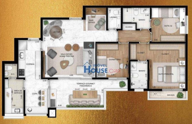Imagem Apartamento com 3 Quartos à Venda, 129 m² em Jardim Guedala - São Paulo Imagem Apartamento com 3 Quartos à Venda, 129 m² em Jardim Guedala - São Paulo