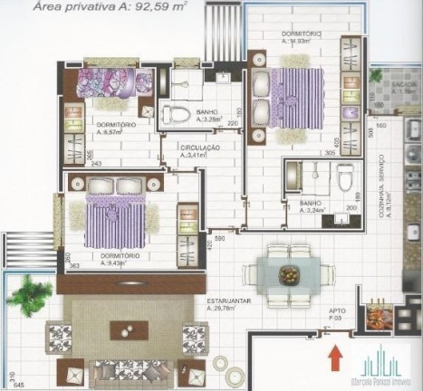 Imagem Apartamento com 3 Quartos à Venda, 92 m² em Botafogo - Bento Gonçalves Imagem Apartamento com 3 Quartos à Venda, 92 m² em Botafogo - Bento Gonçalves