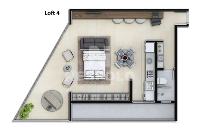 Imagem Apartamento com 1 Quarto à Venda, 43 m² em Fazenda - Itajai
