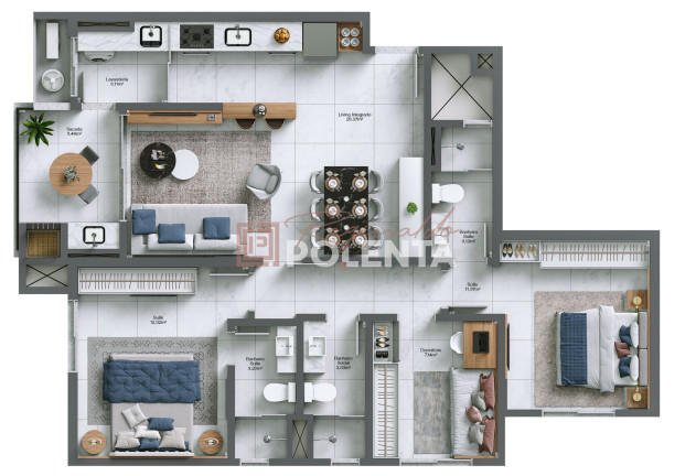 Imagem Apartamento com 3 Quartos à Venda, 94 m² em Michel - Criciúma
