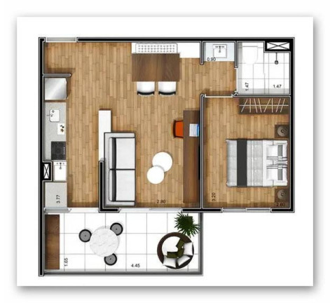 Imagem Apartamento com 1 Quarto à Venda, 43 m² em Fazenda Morumbi - São Paulo