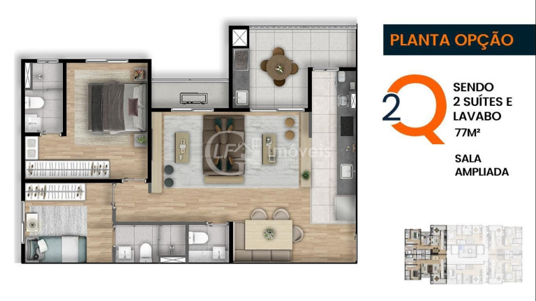 Imagem Imóvel com 2 Quartos à Venda, 66 m² em Santa Fé - Campo Grande Imagem Imóvel com 2 Quartos à Venda, 66 m² em Santa Fé - Campo Grande
