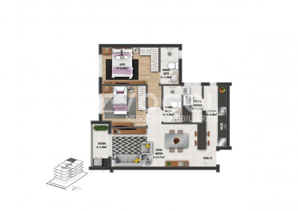 Imagem Apartamento com 2 Quartos à Venda, 85 m² em Rio Branco - Novo Hamburgo