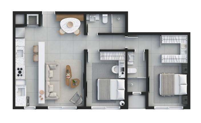 Imagem Apartamento com 1 Quarto à Venda, 46 m² em Centro - Torres