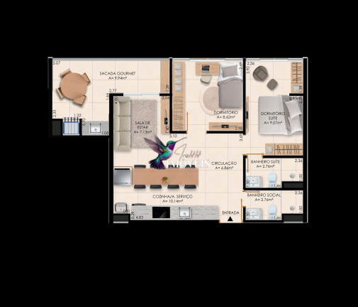 Imagem Apartamento com 2 Quartos à Venda, 67 m² em Centro - Passo De Torres Imagem Apartamento com 2 Quartos à Venda, 67 m² em Centro - Passo De Torres