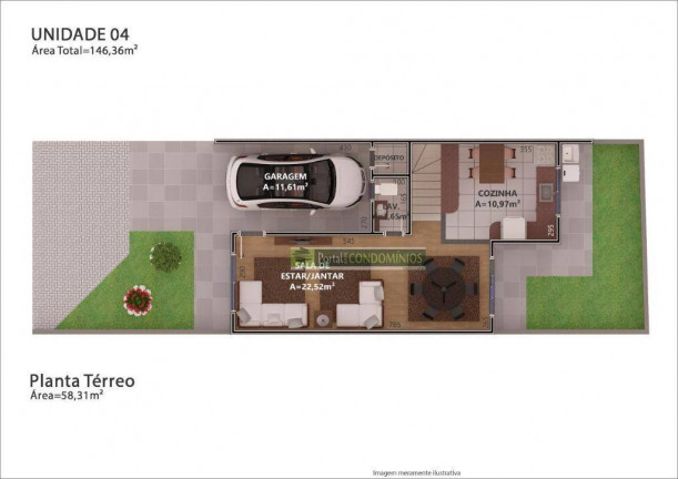 Imagem Sobrado com 3 Quartos à Venda, 146 m² em água Verde - Curitiba