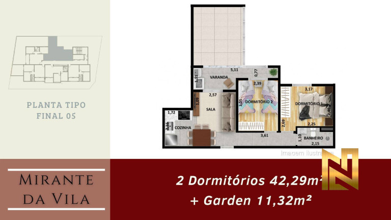 Imagem Apartamento com 2 Quartos à Venda, 42 m² em Vila Ré - São Paulo