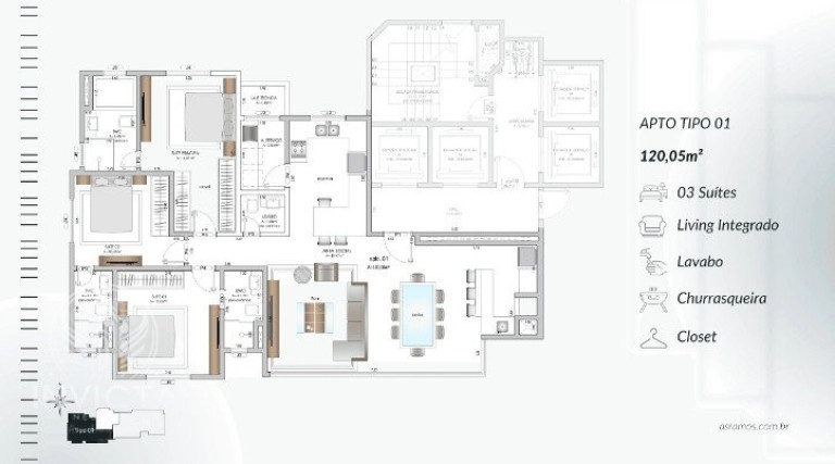 Imagem Apartamento com 4 Quartos à Venda, 120 m² em Centro - Balneário Camboriú Imagem Apartamento com 4 Quartos à Venda, 120 m² em Centro - Balneário Camboriú