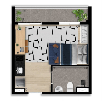 Imagem Imóvel com 1 Quarto à Venda, 30 m² em Vila Olímpia - São Paulo