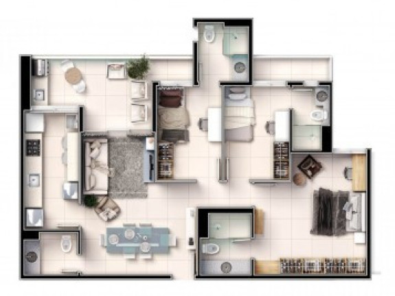Imagem Apartamento com 3 Quartos à Venda, em Fatima - Teresina Imagem Apartamento com 3 Quartos à Venda, em Fatima - Teresina