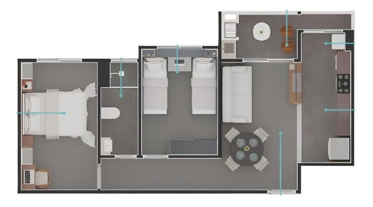 Apartamento com 2 Quartos à Venda, 52 m² em Vila Cintra - Mogi Das Cruzes
