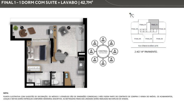 Imagem Apartamento com 1 Quarto à Venda, 42 m² em Pinheiros - São Paulo Imagem Apartamento com 1 Quarto à Venda, 42 m² em Pinheiros - São Paulo