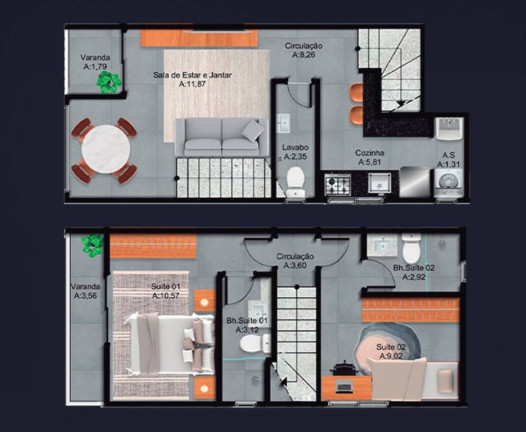 Imagem Sobrado com 2 Quartos à Venda, 74 m² em Tupi - Praia Grande Imagem Sobrado com 2 Quartos à Venda, 74 m² em Tupi - Praia Grande