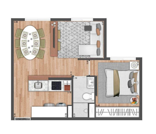 Imagem Apartamento com 2 Quartos à Venda, 35 m² em Vila Santa Catarina - São Paulo