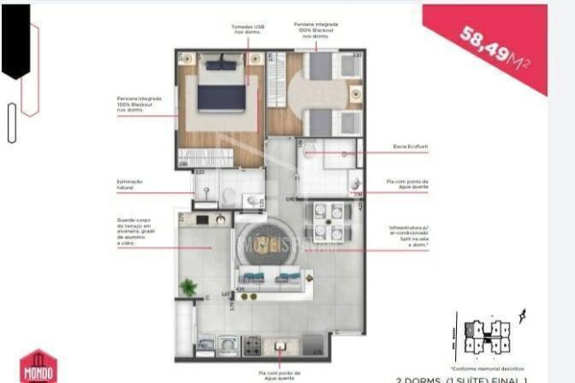 Imagem Apartamento com 2 Quartos à Venda, 60 m² em Baeta Neves - São Bernardo Do Campo