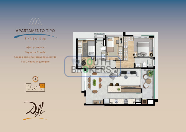 Imagem Apartamento com 3 Quartos à Venda, em Bacacheri - Curitiba Imagem Apartamento com 3 Quartos à Venda, em Bacacheri - Curitiba