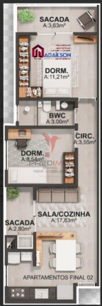 Imagem Apartamento com 2 Quartos à Venda, 72 m² em Serraria - São José Imagem Apartamento com 2 Quartos à Venda, 72 m² em Serraria - São José