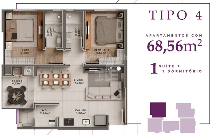 Imagem Apartamento com 2 Quartos à Venda, 77 m² em Centro - Itajaí