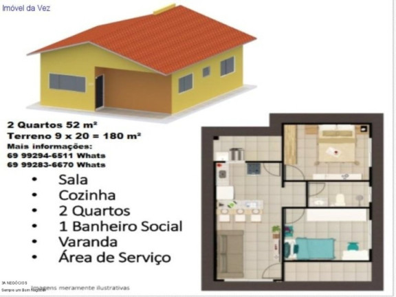 Imagem Casa de Condomínio com 3 Quartos à Venda, 180 m² em Planalto - Porto Velho Imagem Casa de Condomínio com 3 Quartos à Venda, 180 m² em Planalto - Porto Velho