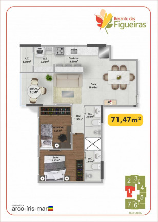 Imagem Apartamento com 2 Quartos à Venda, 71 m² em Guilhermina - Praia Grande