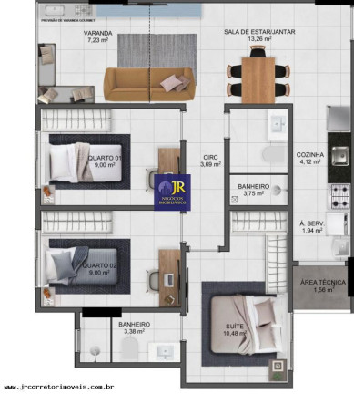 Imagem Imóvel com 2 Quartos à Venda, 64 m² em Praia De Itaparica - Vila Velha