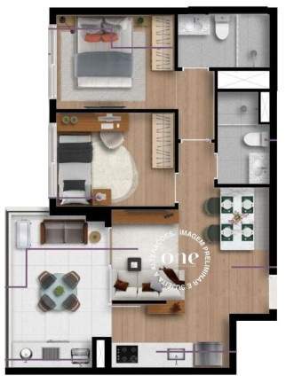 Imagem Apartamento com 2 Quartos à Venda, 56 m² em Santo Amaro - São Paulo