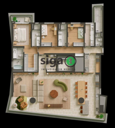 Imagem Apartamento com 3 Quartos à Venda, 220 m² em Brooklin - São Paulo Imagem Apartamento com 3 Quartos à Venda, 220 m² em Brooklin - São Paulo