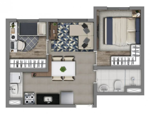 Imagem Apartamento com 2 Quartos à Venda, 33 m² em Socorro - São Paulo Imagem Apartamento com 2 Quartos à Venda, 33 m² em Socorro - São Paulo