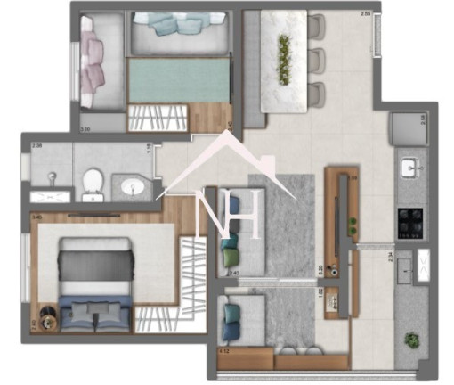 Imagem Apartamento com 2 Quartos à Venda, 50 m² em Vila Andrade - São Paulo Imagem Apartamento com 2 Quartos à Venda, 50 m² em Vila Andrade - São Paulo
