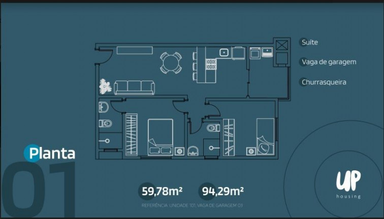 Imagem Apartamento com 2 Quartos à Venda, 59 m² em Centro - Cascavel Imagem Apartamento com 2 Quartos à Venda, 59 m² em Centro - Cascavel