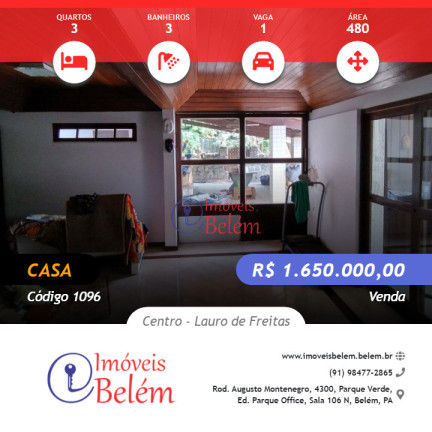 Casa com 3 Quartos à Venda, 480 m² em Centro - Lauro De Freitas