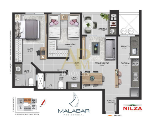 Imagem Apartamento com 3 Quartos à Venda, 82 m² em Distrito Industrial - São José Imagem Apartamento com 3 Quartos à Venda, 82 m² em Distrito Industrial - São José