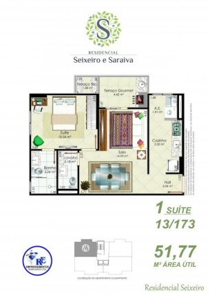 Imagem Apartamento com 1 Quarto à Venda, 53 m² em Aviação - Praia Grande